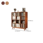 Bibliothèque sur pied en chêne massif de style moderne du milieu du siècle, à dos fermé