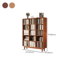 Bibliothèque sur pied en chêne massif de style moderne du milieu du siècle, à dos fermé