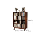 Bibliothèque sur pied en chêne massif de style moderne du milieu du siècle, à dos fermé