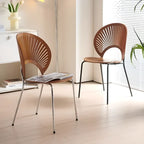 Chaise à coque ventilée de style moderne du milieu du siècle