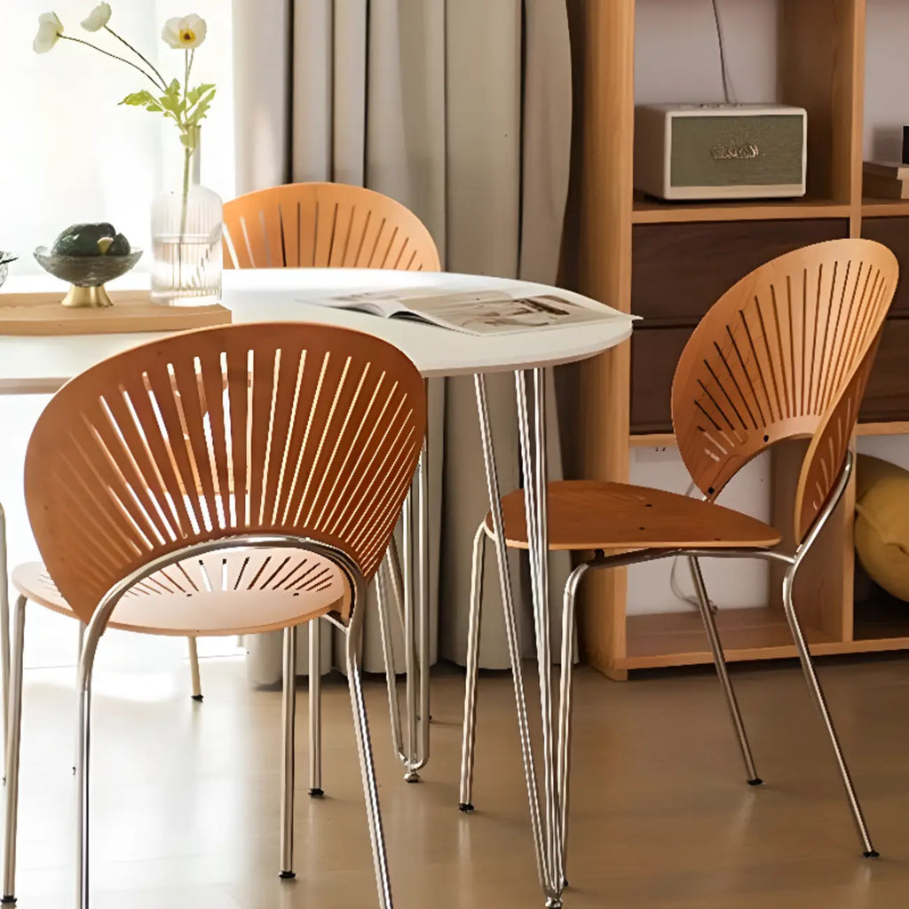 Chaise à coque ventilée de style moderne du milieu du siècle