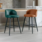 Tabourets de bar glamour en cuir, hauteur comptoir
