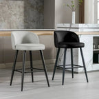 Tabourets de bar glamour en cuir, hauteur comptoir