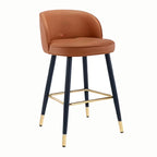 Tabourets de bar glamour en cuir, hauteur comptoir