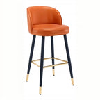 Tabourets de bar glamour en cuir, hauteur comptoir