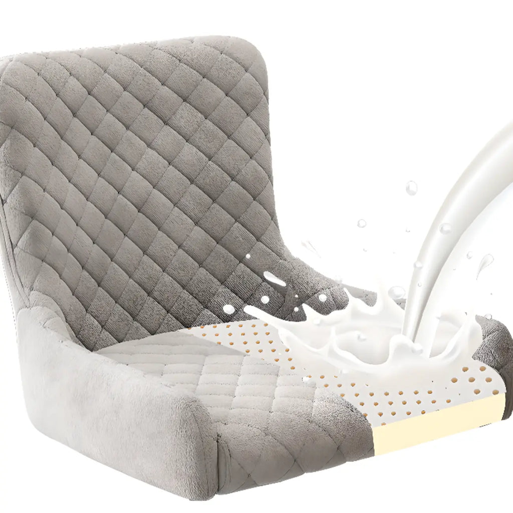 Chaises de salle à manger contemporaines rembourrées en chenille à dossier bas