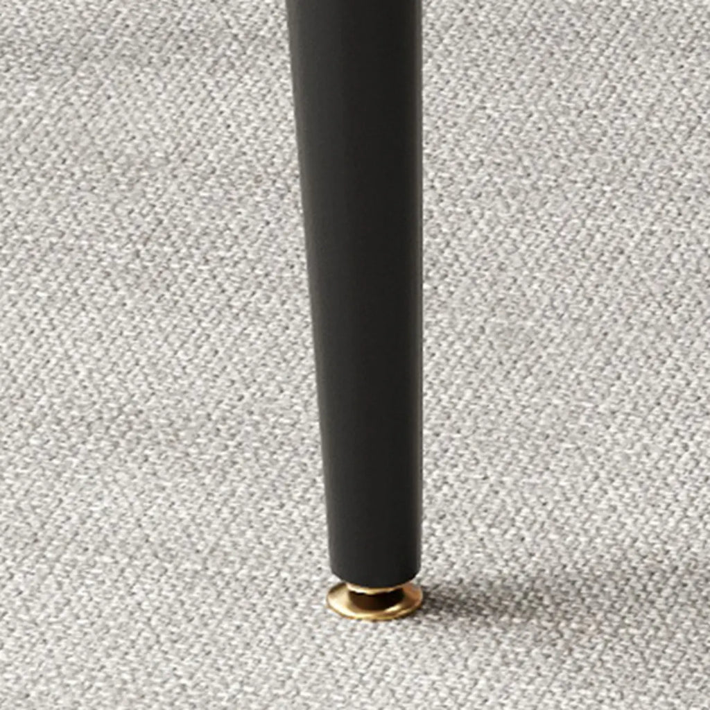 Chaises de salle à manger contemporaines rembourrées en chenille à dossier bas