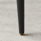 Chaises de salle à manger contemporaines rembourrées en chenille à dossier bas