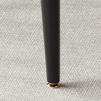 Chaises de salle à manger contemporaines rembourrées en chenille à dossier bas