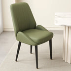 Chaises de salle à manger contemporaines rembourrées en chenille à dossier bas