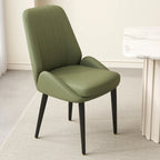 Chaises de salle à manger contemporaines rembourrées en chenille à dossier bas
