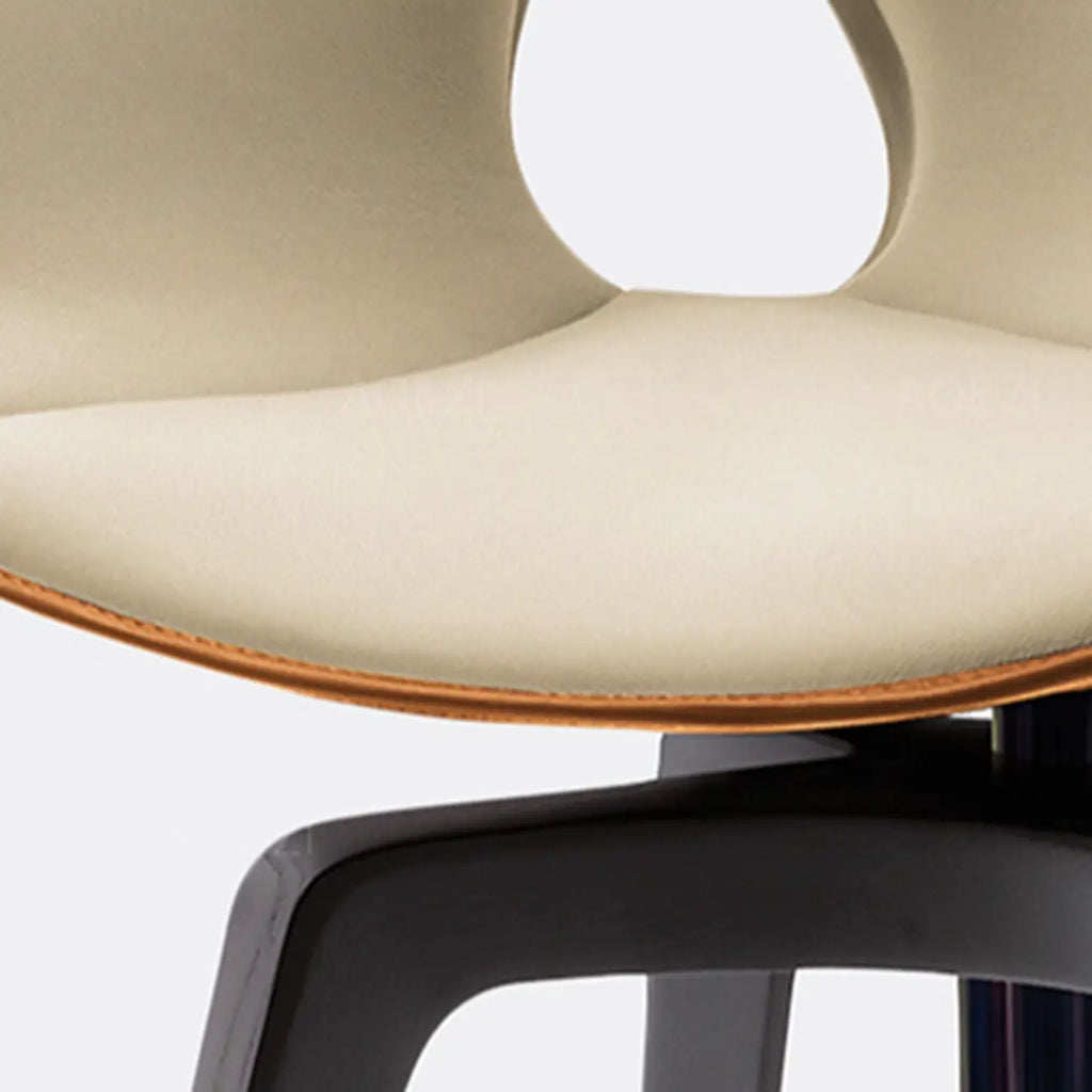 Chaises de salle à manger pivotantes de style moderne du milieu du siècle, dossier bas incurvé