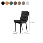 Chaise de salle à manger moderne capitonnée en similicuir