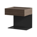Table de chevet moderne en bois composite avec tiroir de rangement