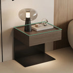 Table de chevet moderne en bois composite avec tiroir de rangement