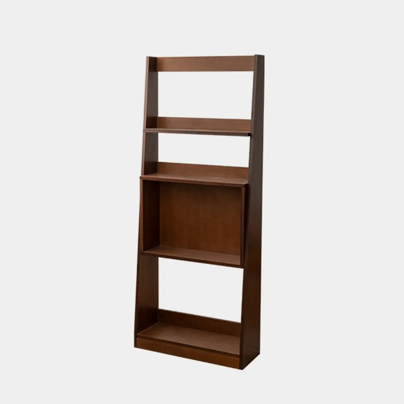 Bibliothèque échelle verticale élégante en bois à dos ouvert