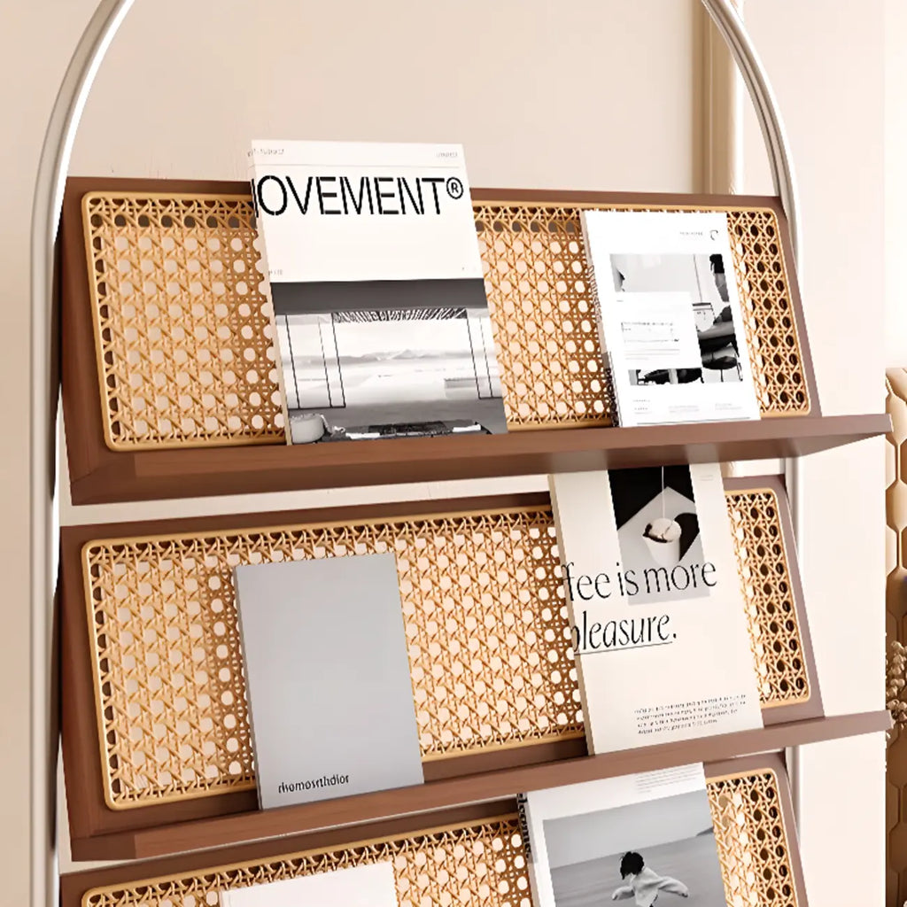 Libreria verticale moderna a 5 ripiani in lega con schienale chiuso
