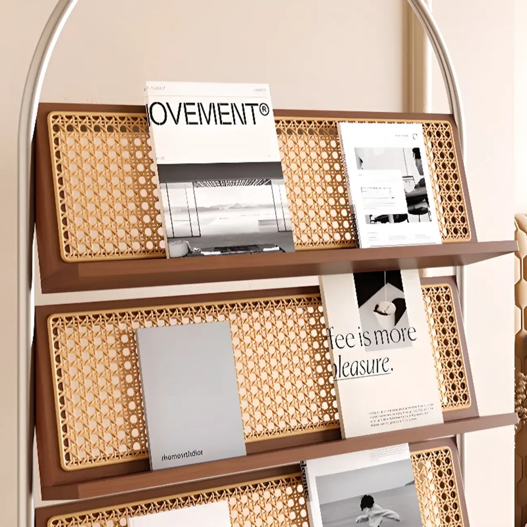 Libreria verticale moderna a 5 ripiani in lega con schienale chiuso