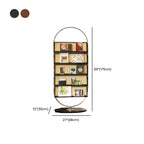 Libreria verticale moderna a 5 ripiani in lega con schienale chiuso