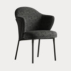 Fauteuils modernes à dossier bas rembourrés en coton et lin