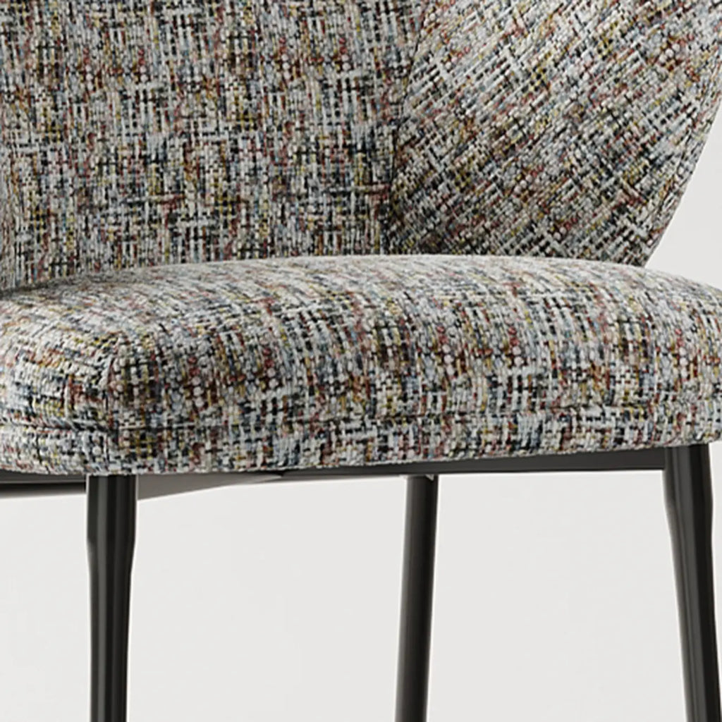 Fauteuils modernes à dossier bas rembourrés en coton et lin