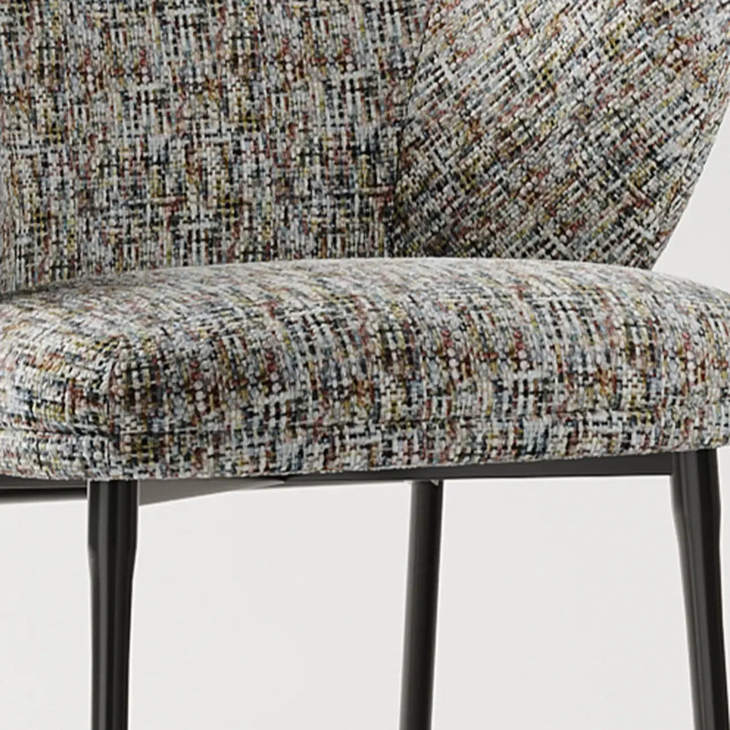 Fauteuils modernes à dossier bas rembourrés en coton et lin