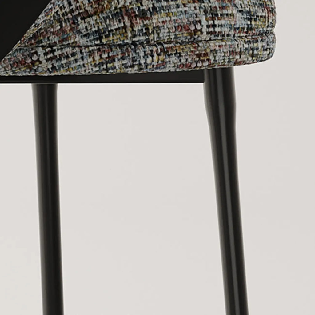 Fauteuils modernes à dossier bas rembourrés en coton et lin