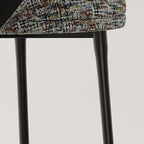 Fauteuils modernes à dossier bas rembourrés en coton et lin