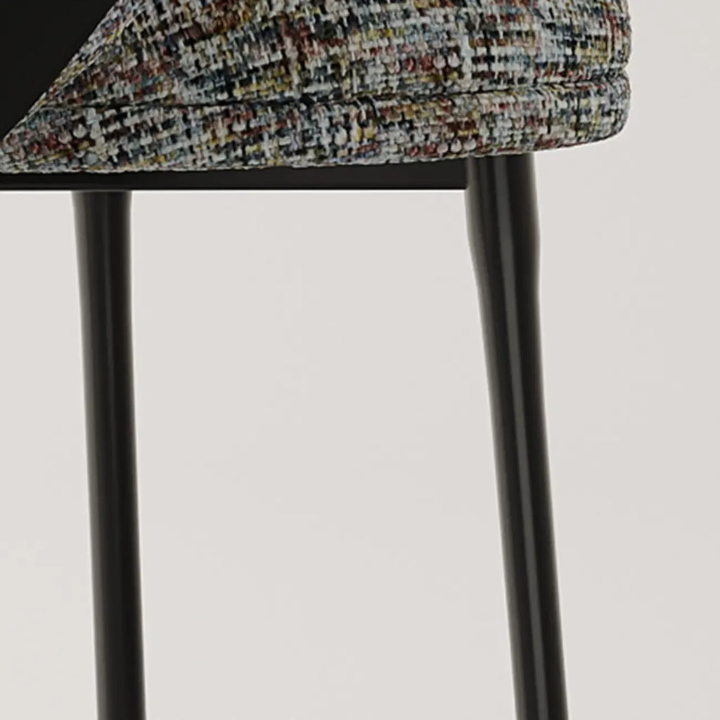 Fauteuils modernes à dossier bas rembourrés en coton et lin