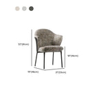 Fauteuils modernes à dossier bas rembourrés en coton et lin