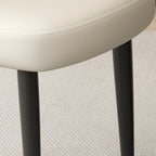 Chaises de salle à manger minimalistes sans accoudoirs, à dossier haut, en cuir de vachette
