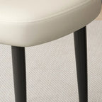 Chaises de salle à manger minimalistes sans accoudoirs, à dossier haut, en cuir de vachette