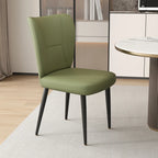 Chaises de salle à manger minimalistes sans accoudoirs, à dossier haut, en cuir de vachette
