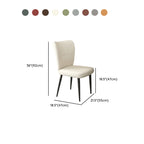 Chaises de salle à manger minimalistes sans accoudoirs, à dossier haut, en cuir de vachette