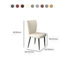 Chaises de salle à manger minimalistes sans accoudoirs, à dossier haut, en cuir de vachette