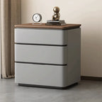 Table de chevet élégante et moderne en bois à trois tiroirs