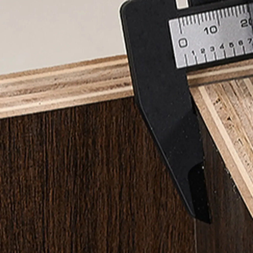 Table de chevet moderne éclairée en bois et verre avec rangement