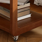 Tavolino con rotelle a C in legno regolabile in altezza