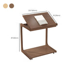 Tavolino con rotelle a C in legno regolabile in altezza
