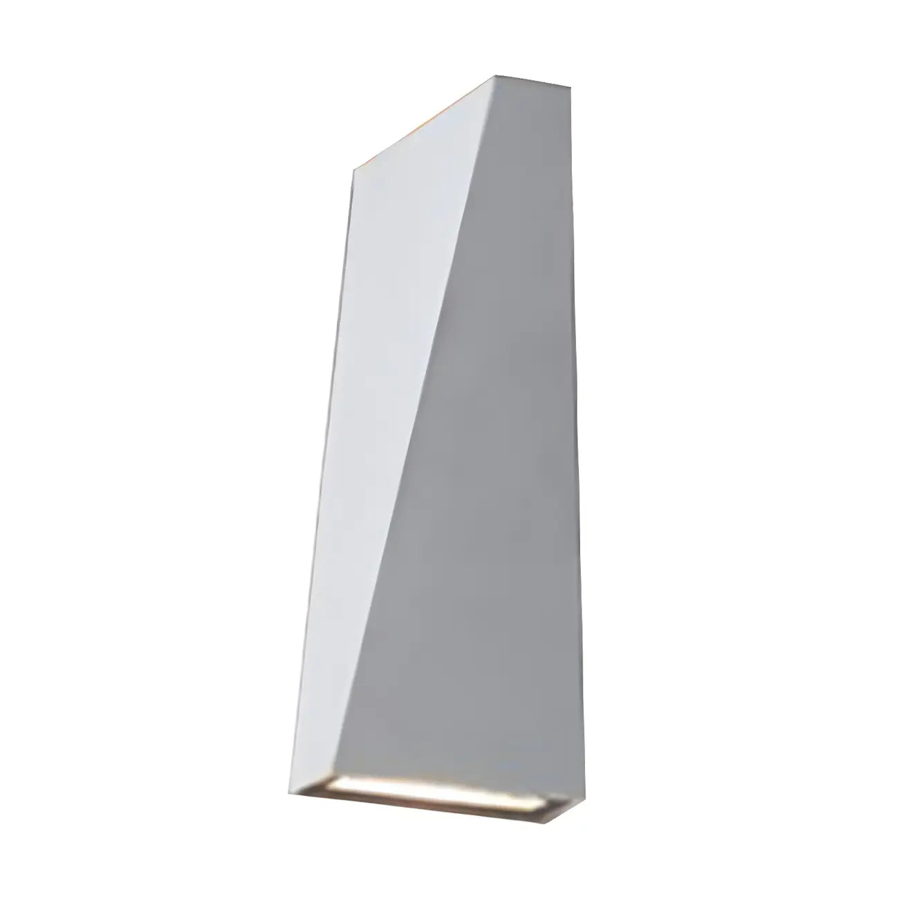 Applique murale extérieure triangulaire moderne en métal noir avec éclairage LED haut/bas