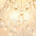 Lustre en perles de cristal doré au design élégant