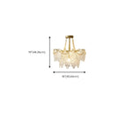 Lustre en perles de cristal doré au design élégant
