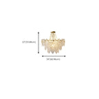 Lustre en perles de cristal doré au design élégant
