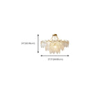 Lustre en perles de cristal doré au design élégant