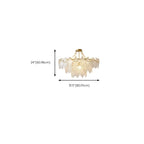 Lustre en perles de cristal doré au design élégant