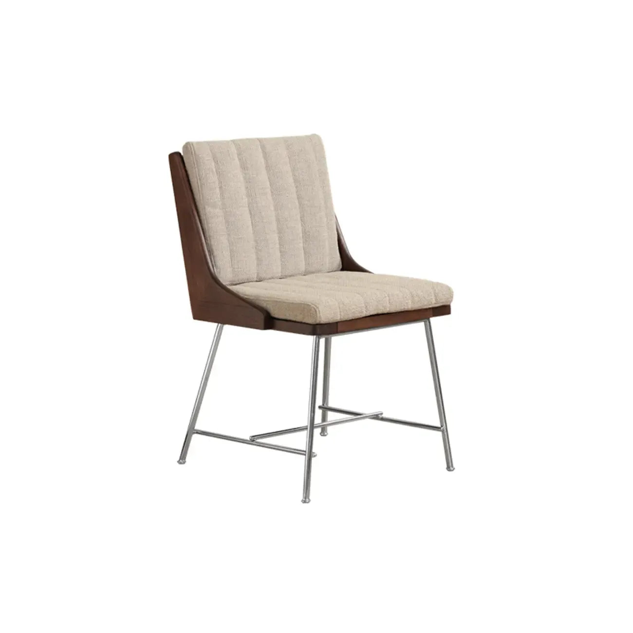 Chaise de salle à manger rembourrée de style moderne du milieu du siècle
