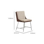Chaise de salle à manger rembourrée de style moderne du milieu du siècle