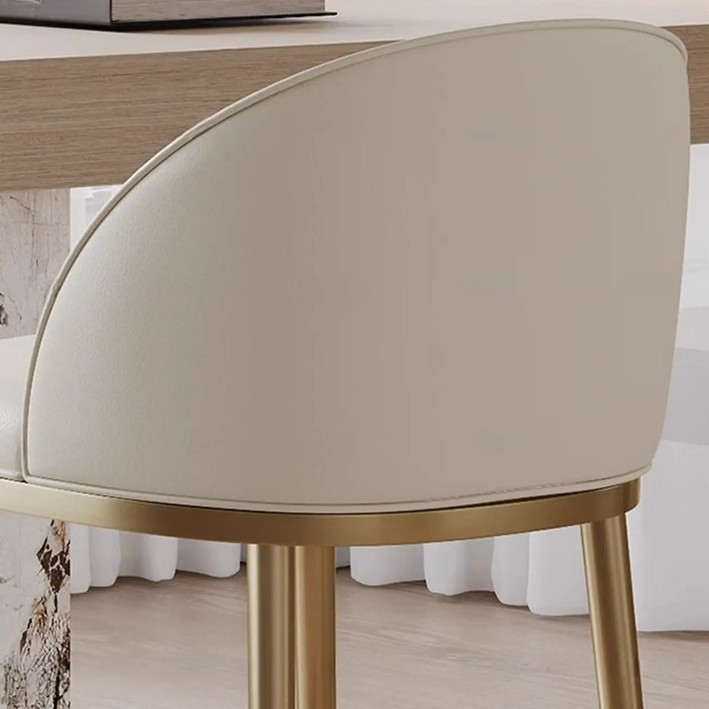 Tabourets de bar en cuir style Mid-Century Modern, hauteur comptoir