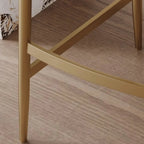 Tabourets de bar en cuir style Mid-Century Modern, hauteur comptoir