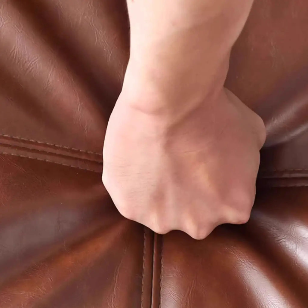 Fauteuil en cuir pleine fleur, style moderne du milieu du siècle, structure en bois